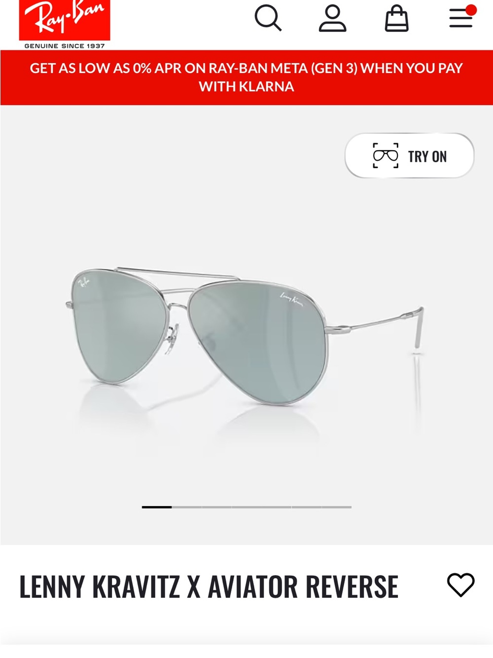 Ray-Ban Lenny Kravitz x Aviator Reverse Sunglasses